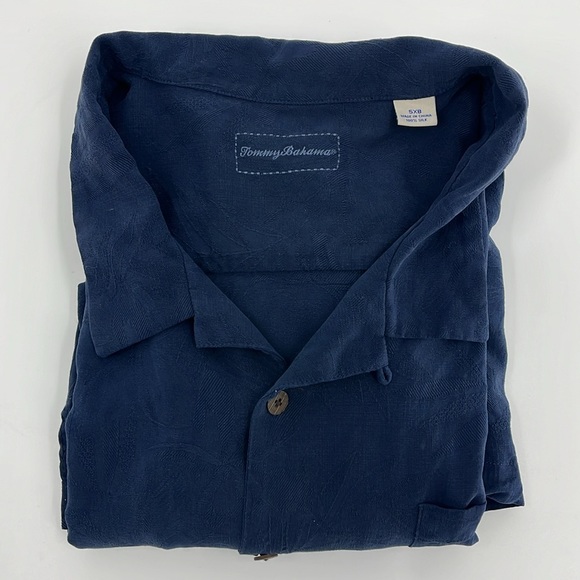 TOMMY BAHAMA 100% Silk Big and Tall Button Down Leaf Shirt 5XB EUC - Picture 16 of 17